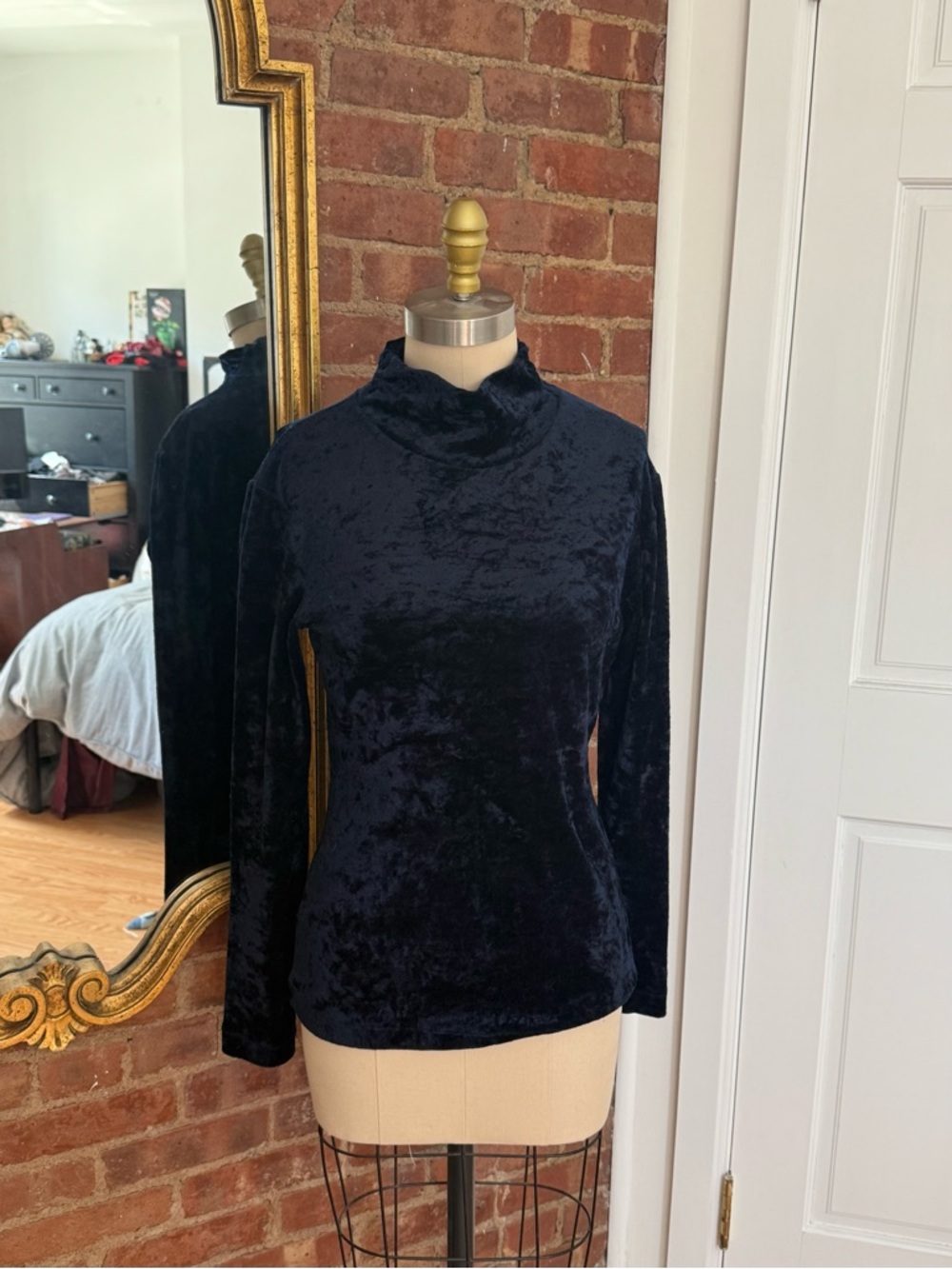 Jumping Joy Blue Velvet Top